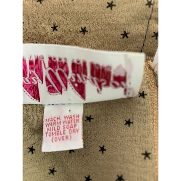 Large Kay Windsor Vintage 1970s Polyester Dress Micro Star Print Point Collar - Picture 9 of 9